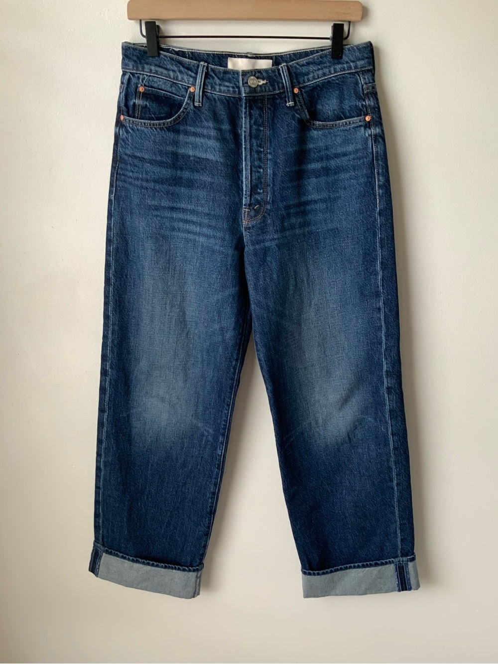 MOTHER SUPERIOR Jeans Lil’ Mother Lil’ Spitfire Nerdy Cuff Blue Size 26 - Picture 3 of 14